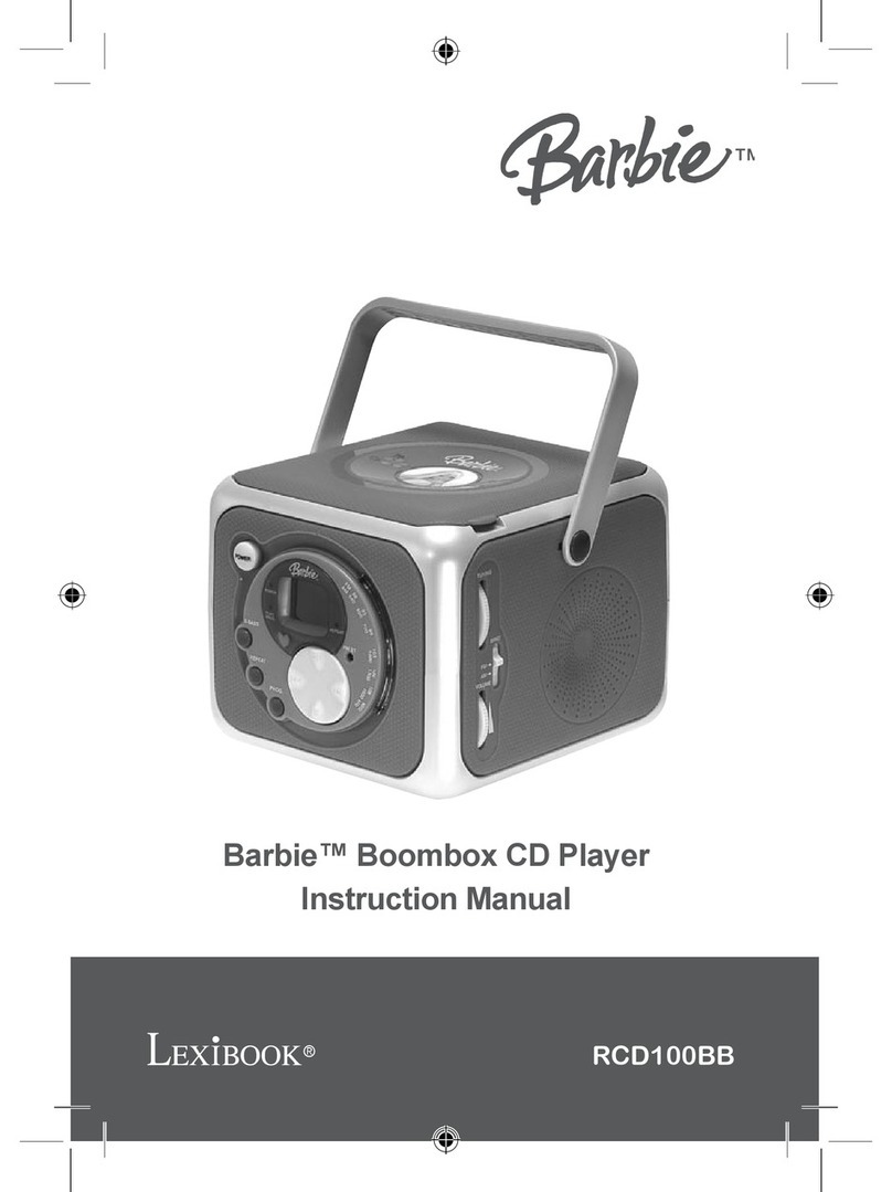 LEXIBOOK Barbie RCD100BB User manual