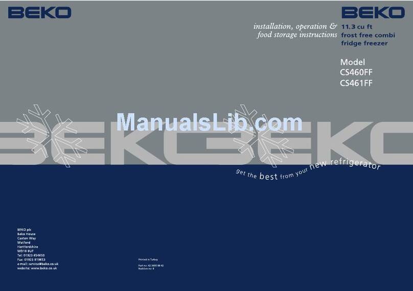 Beko CS460FF Owner's manual
