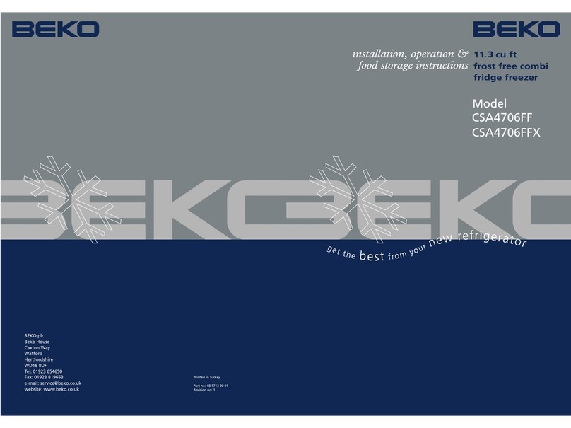 Beko CSA4706FFX User manual Beko CSA4706FFX User manual
