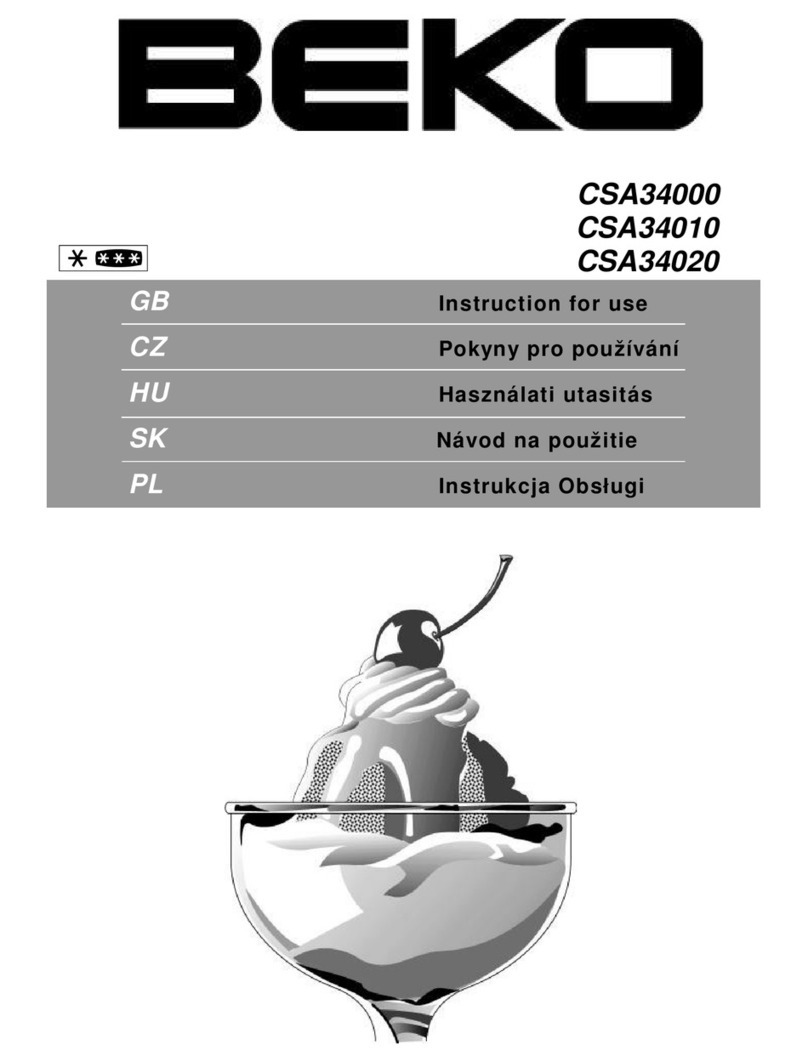 Beko CSA34000 Instructions for use