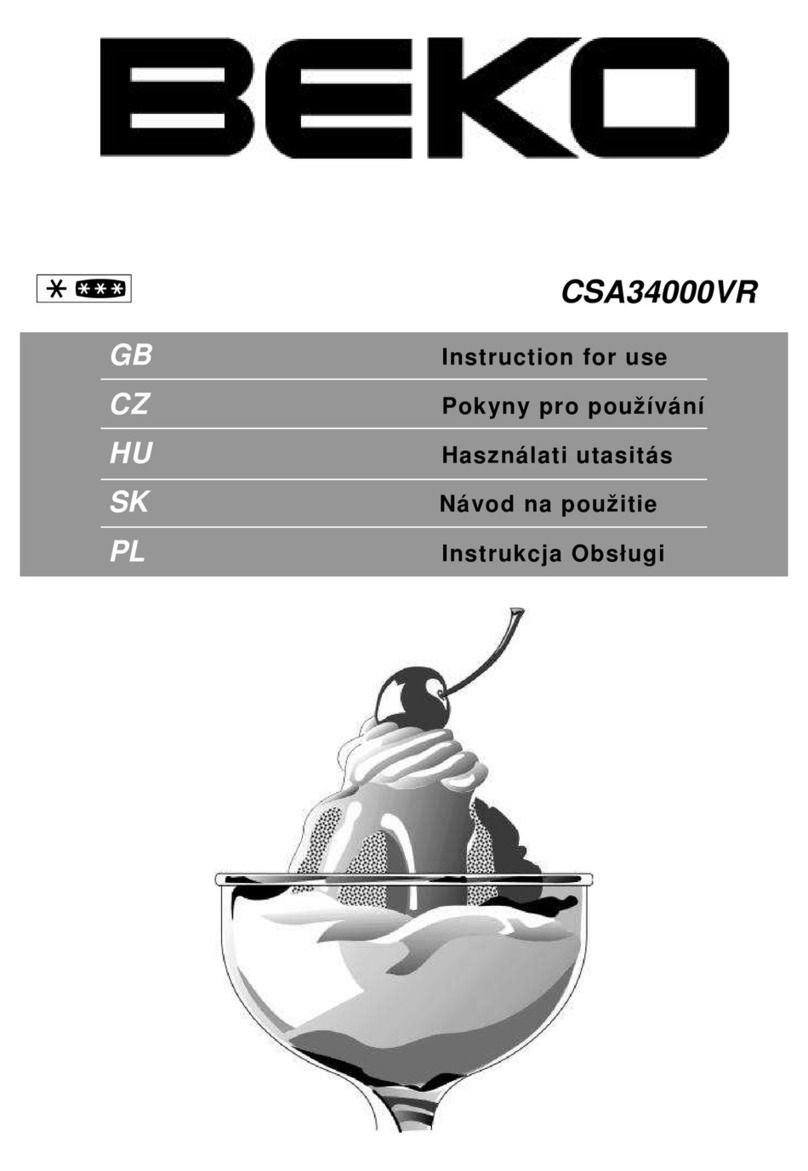 Beko CSA 34000 VR User manual Beko CSA 34000 VR User manual