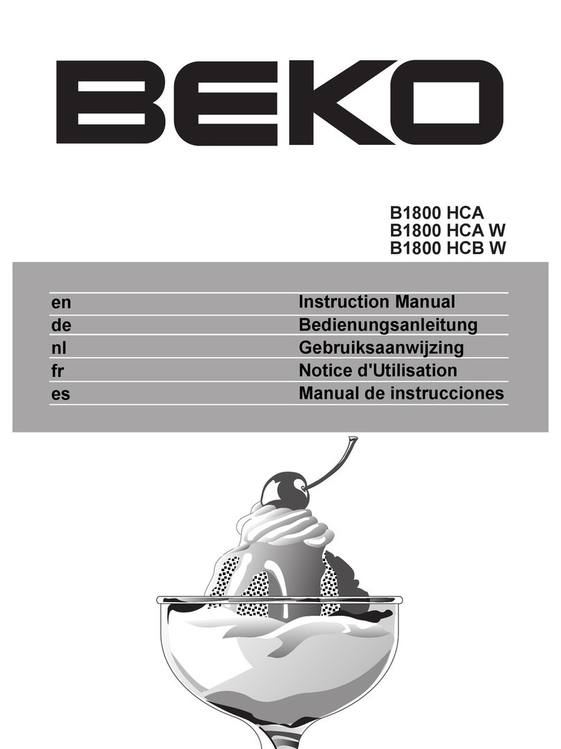 Beko B1800 HCA W User manual Beko B1800 HCA W User manual