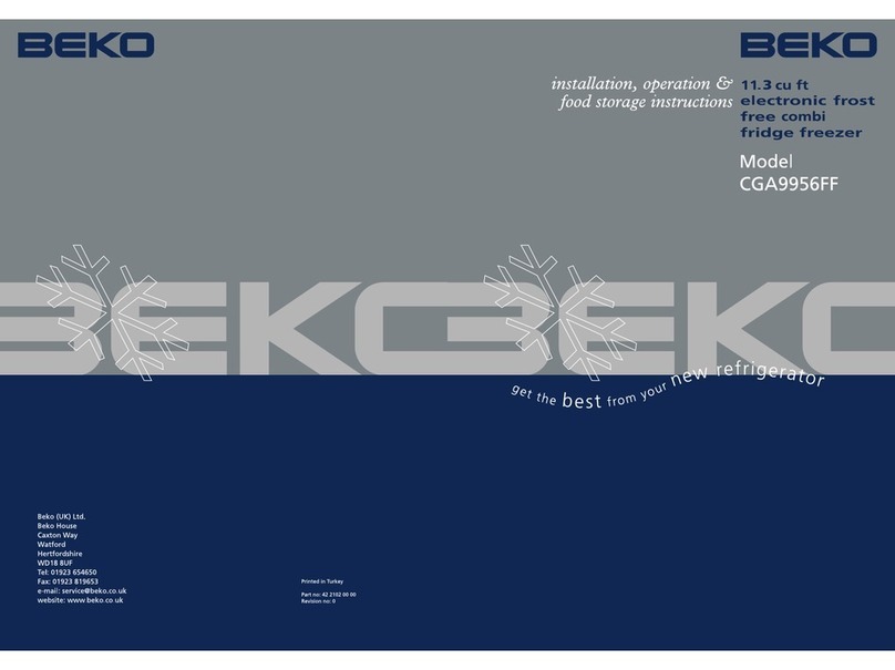 Beko CGA9956FF Owner's manual Beko CGA9956FF Owner's manual