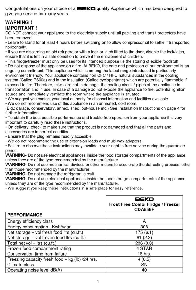 Beko CDA556F User manual