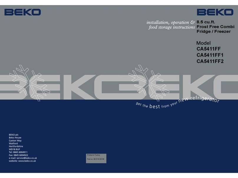 Beko CA5411FF Installation & operating instructions