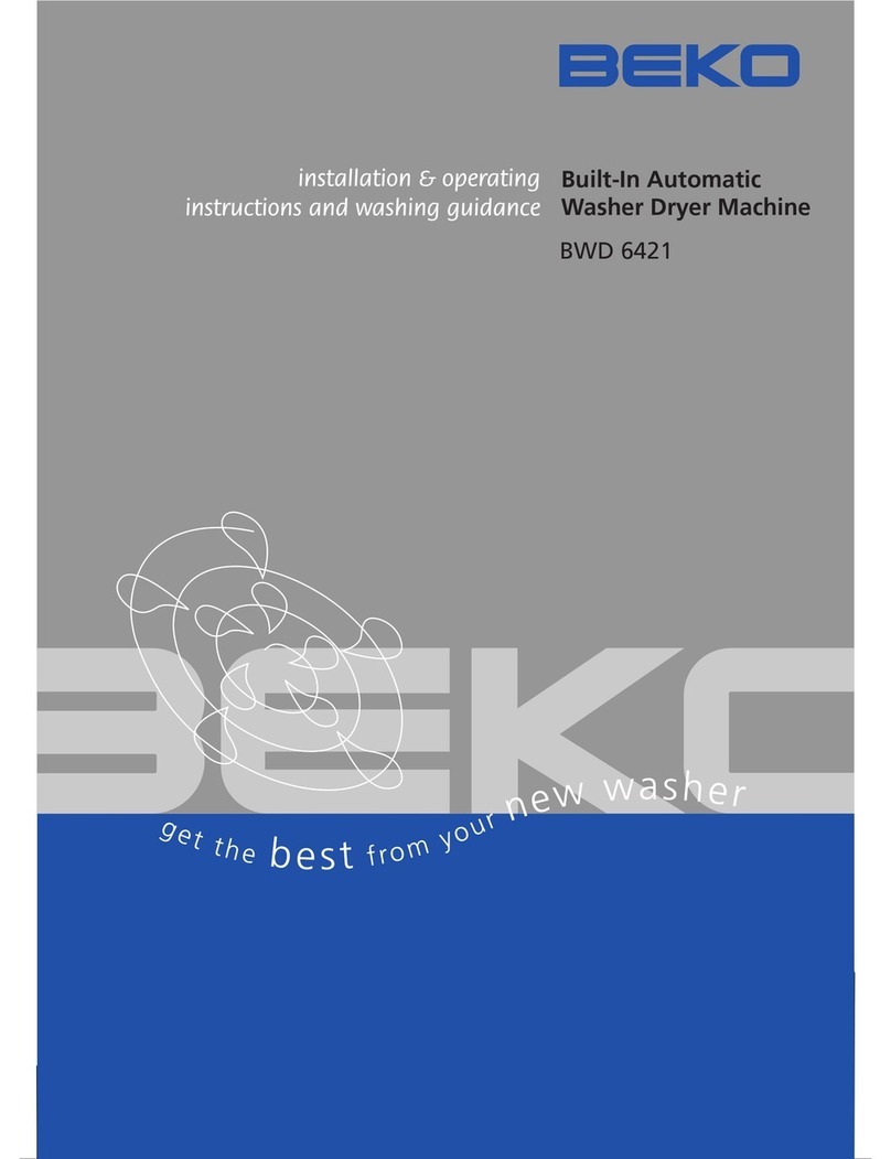 Beko BWD 6421 Installation & operating instructions and washing guidance Beko BWD 6421 Installation & operating instructions and washing guidance