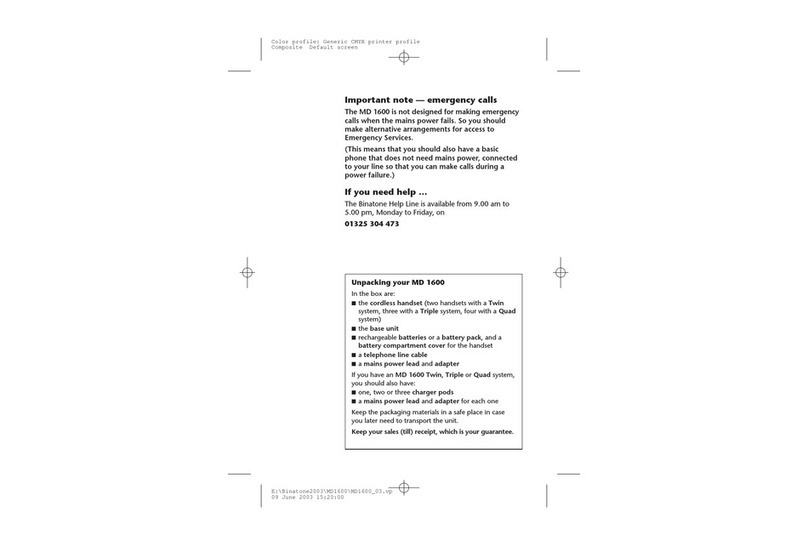 Binatone DP270 User manual