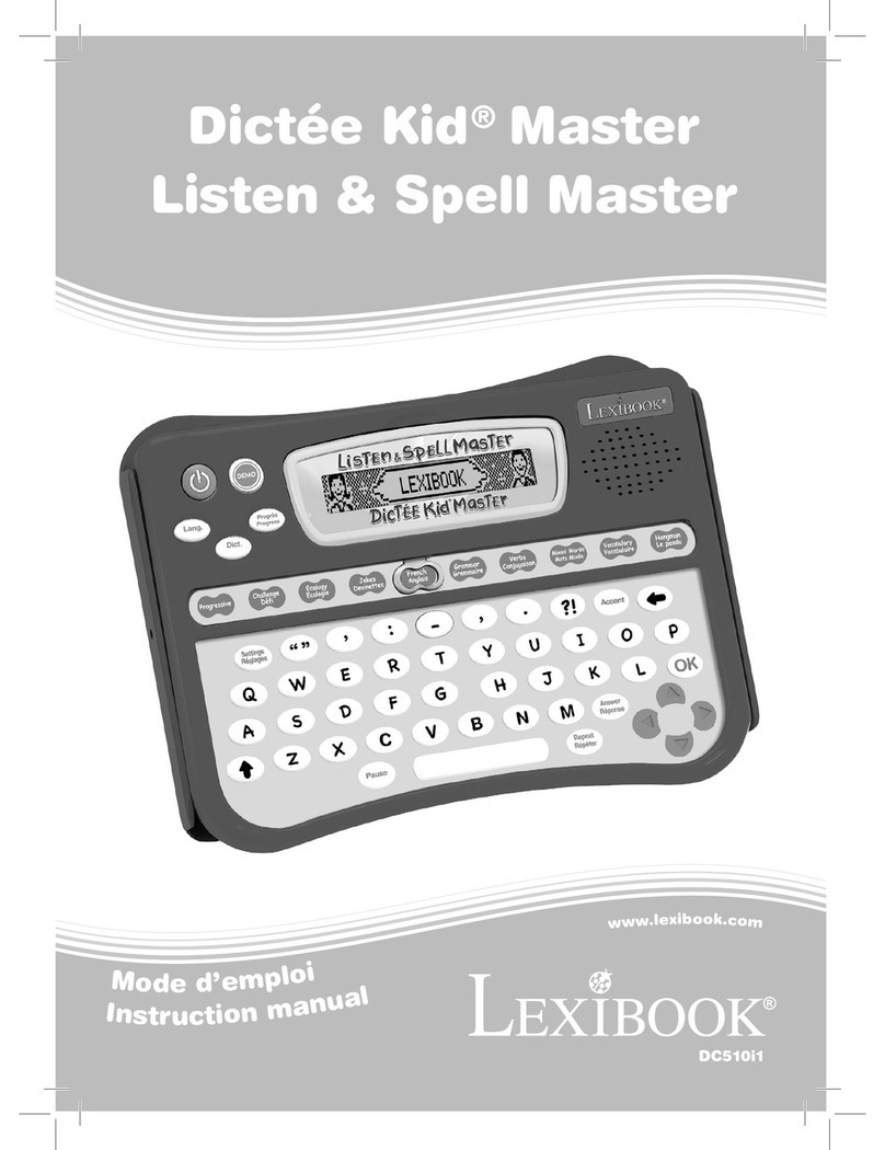 LEXIBOOK DC510I1 DICTEE KID MASTER LISTEN AND SPELL... User manual