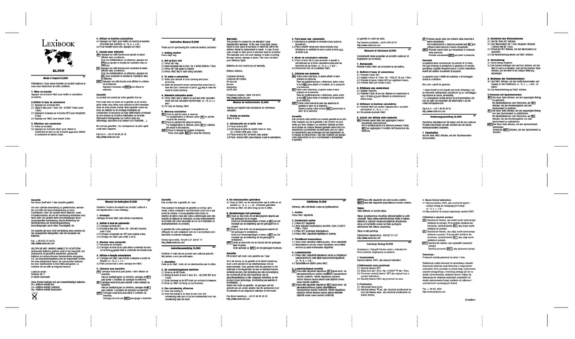 LEXIBOOK EL350 instruction manual