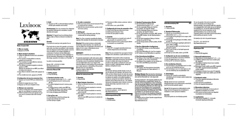 LEXIBOOK E50 User manual
