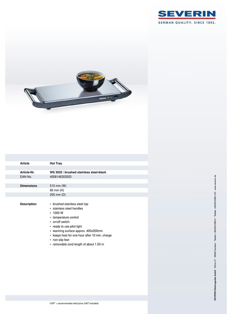 SEVERIN WS 3032 Dimensions