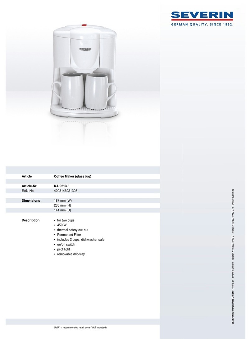 SEVERIN KA 9213 Dimensions