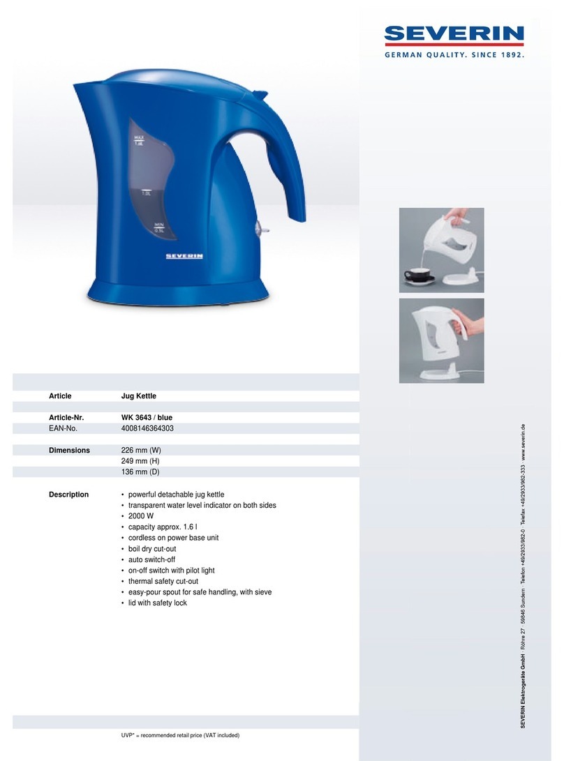 SEVERIN WK 3643 User guide
