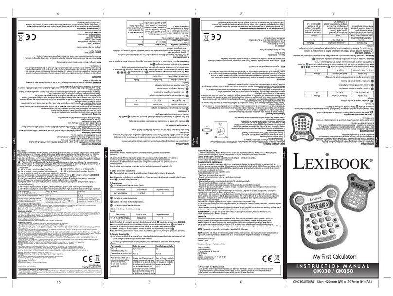 LEXIBOOK CK030 User manual LEXIBOOK CK030 User manual