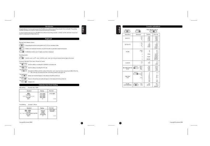 LEXIBOOK PRC800 User manual