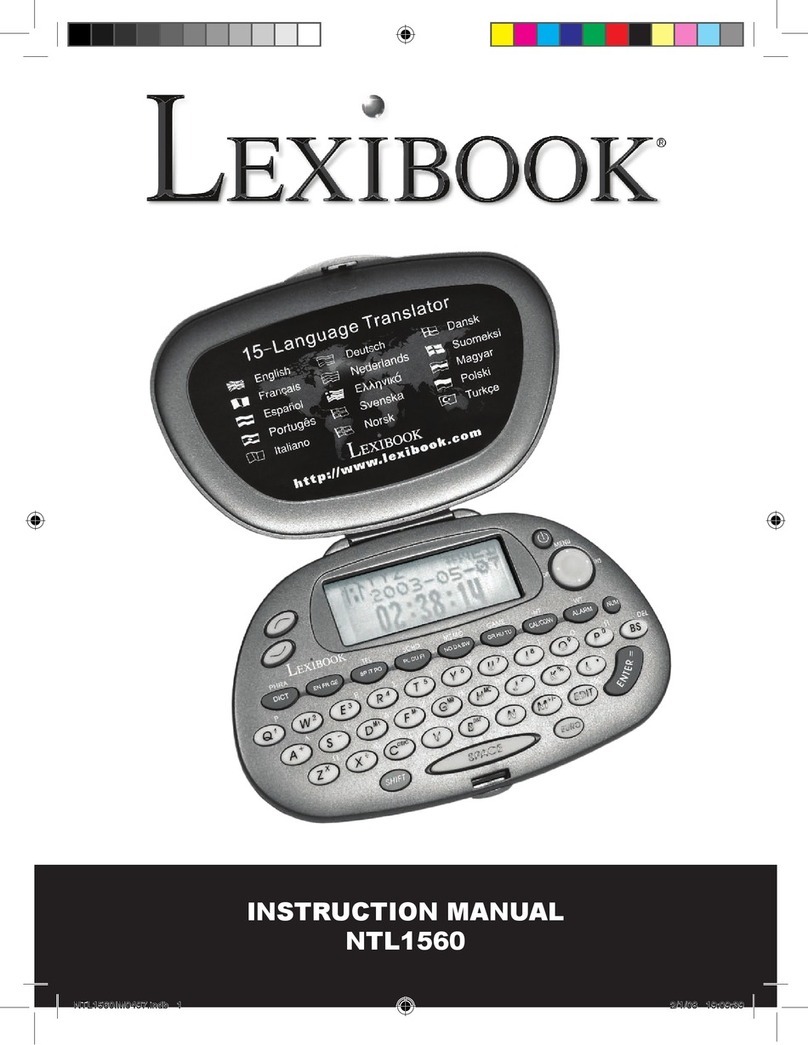 LEXIBOOK NTL1560 instruction manual