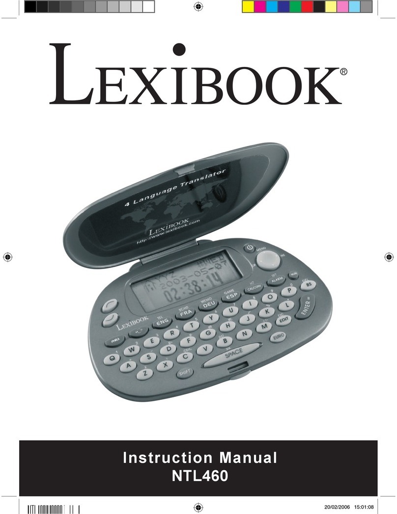 LEXIBOOK NTL460 User manual