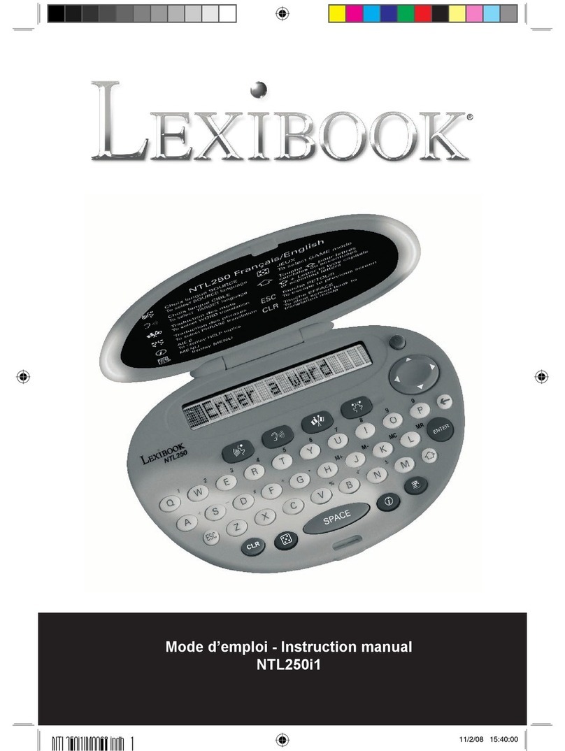 LEXIBOOK NTL250 instruction manual