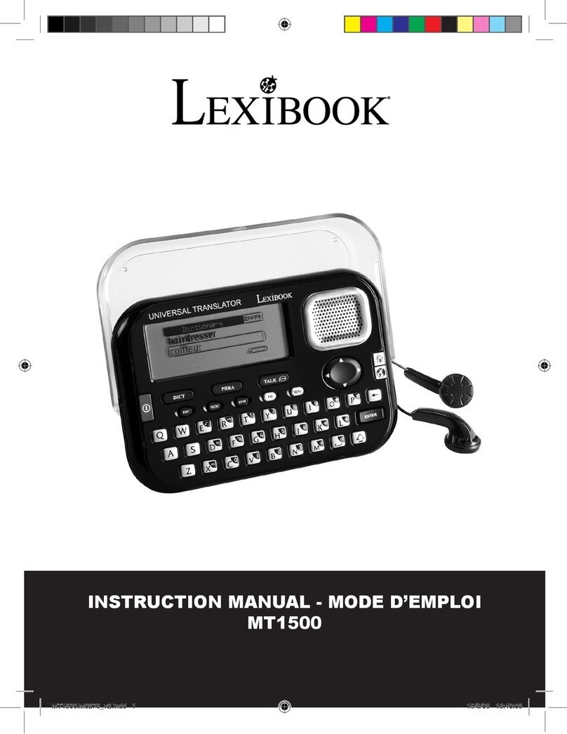 LEXIBOOK MT1500 User manual