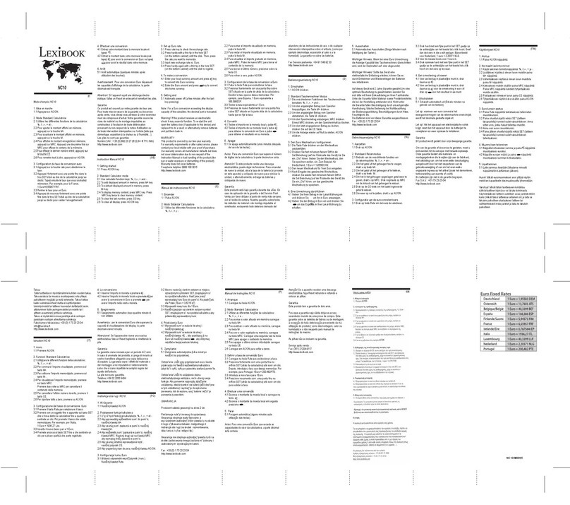 LEXIBOOK NC10 User manual