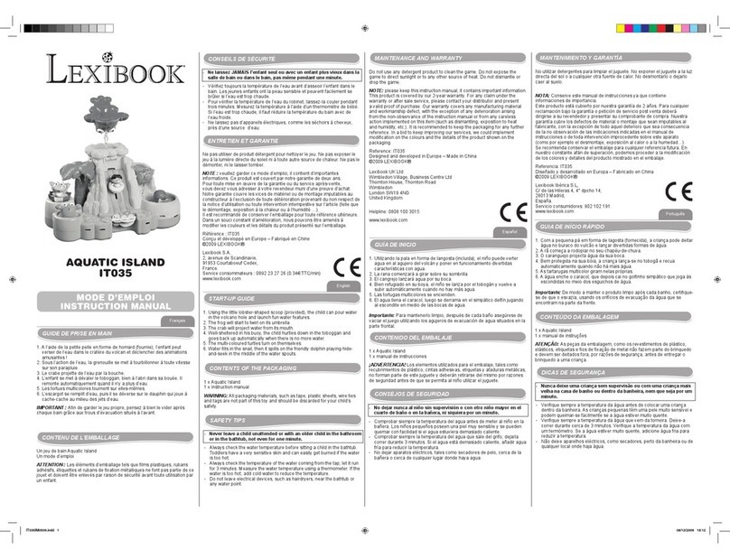 LEXIBOOK IT035 AQUATIC ISLAND User manual