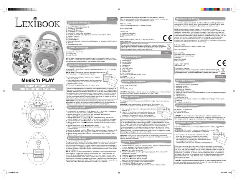 LEXIBOOK IT006 instruction manual