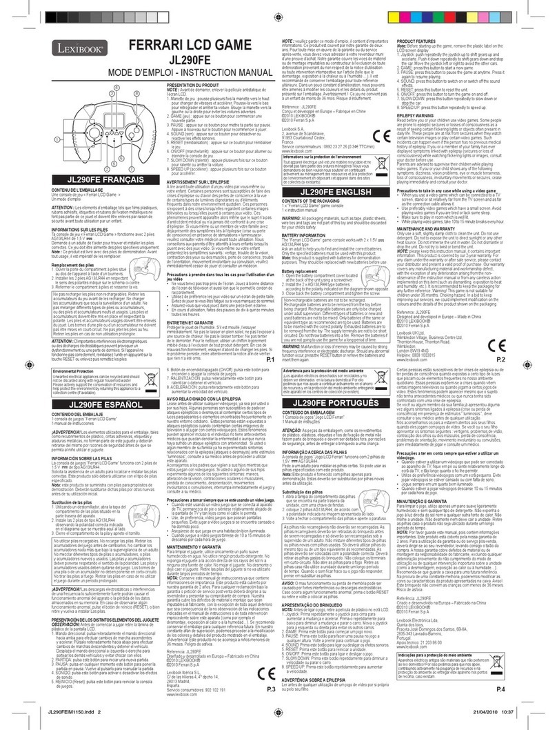 LEXIBOOK JL290FE User manual