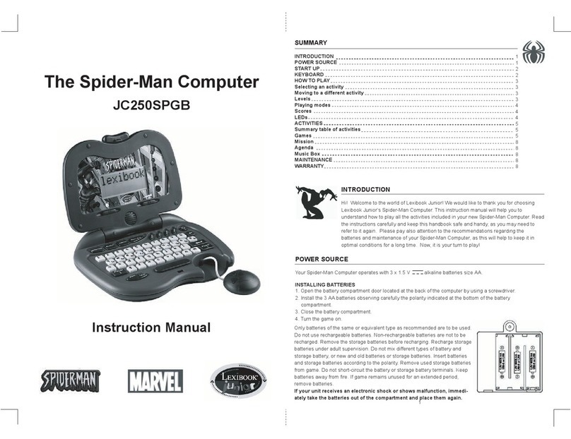 LEXIBOOK SPIDER-MAN PORTABLE DVD PLAYER User manual