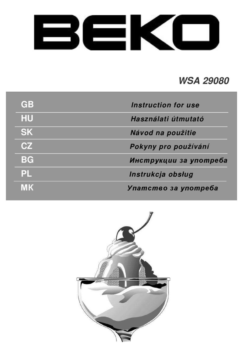 Beko WSA 29008 User manual