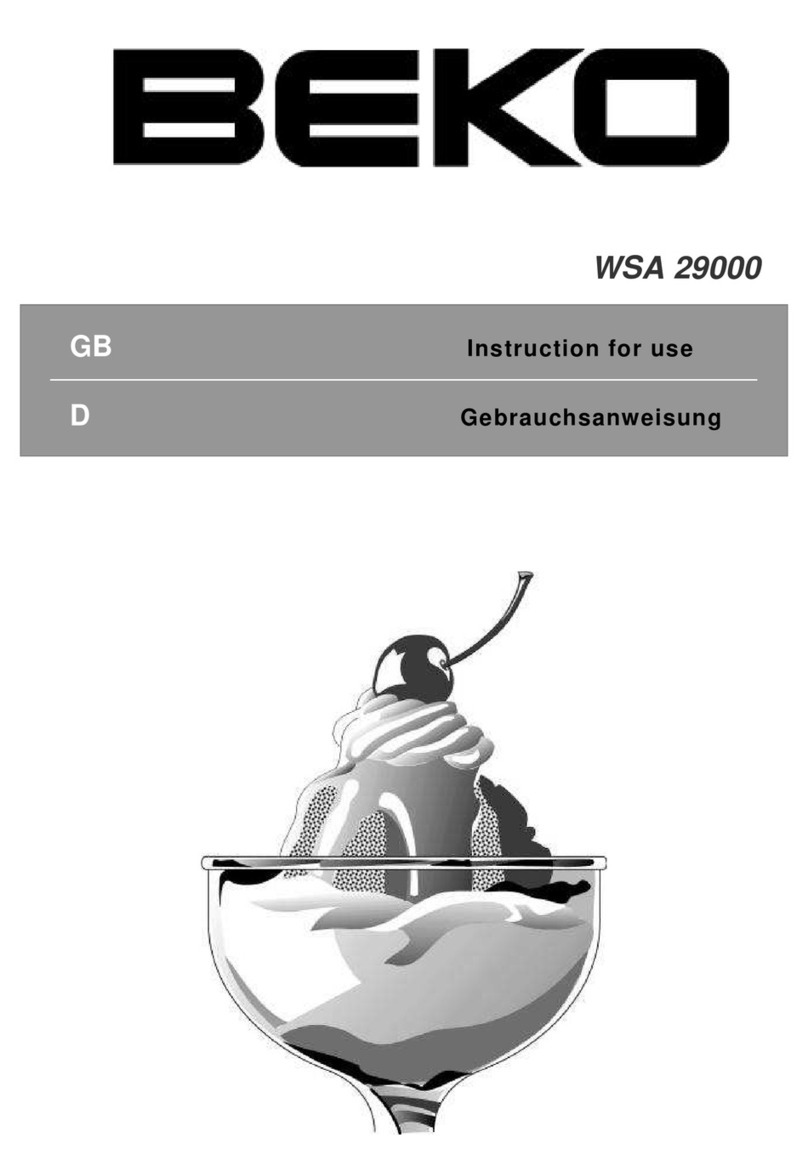 Beko WSA 29000 User manual