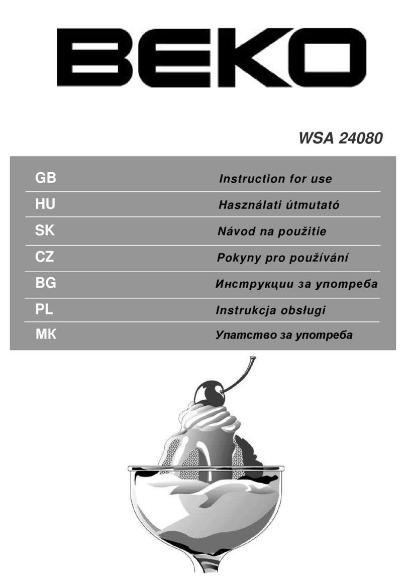 Beko WSA 24000 Instructions for use
