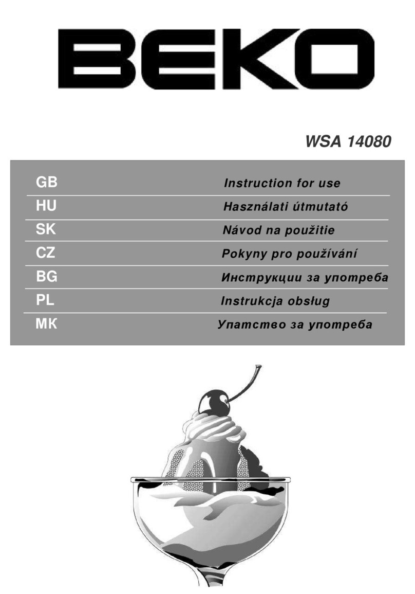Beko WSA 14080 User manual Beko WSA 14080 User manual
