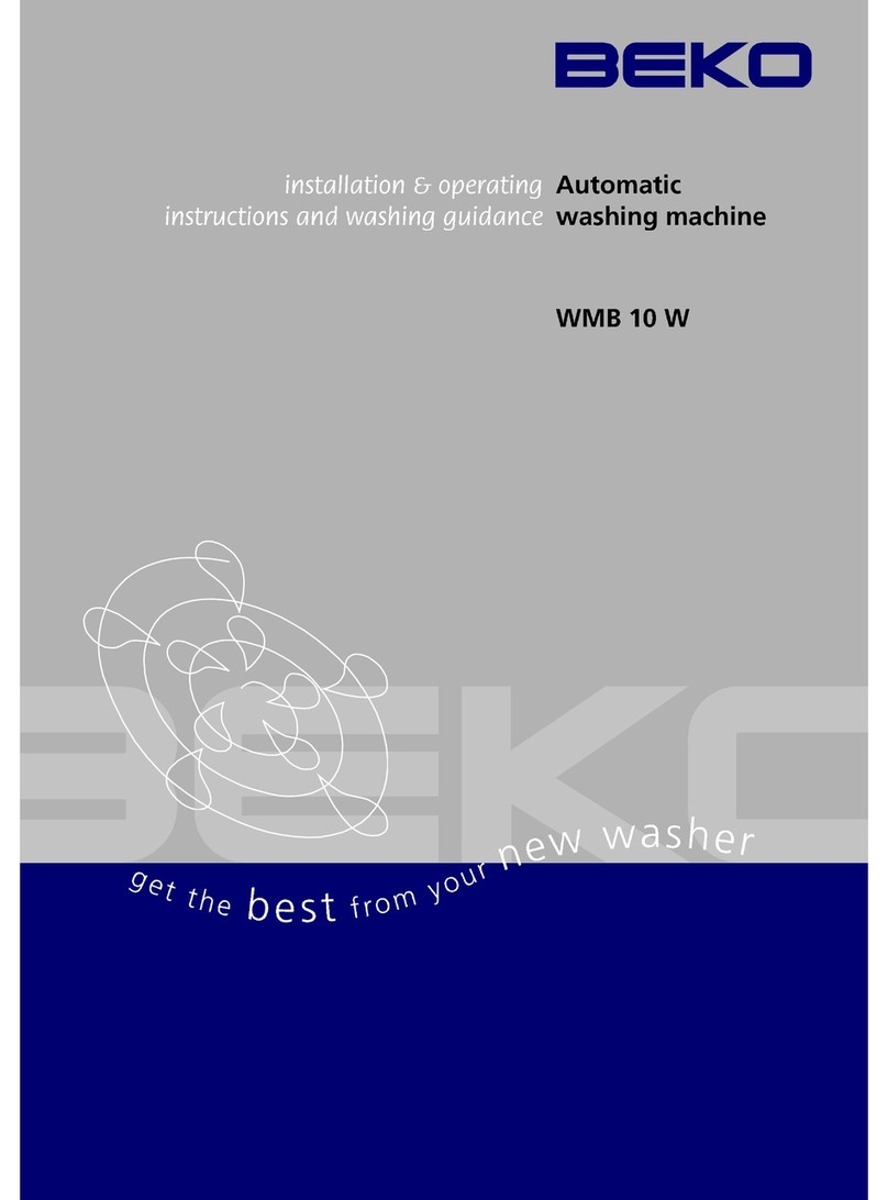 Beko WMB10 Operating instructions