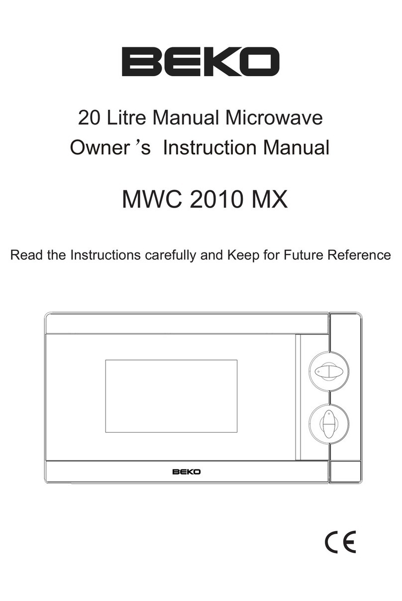 Beko MWC 2010 MX User manual Beko MWC 2010 MX User manual