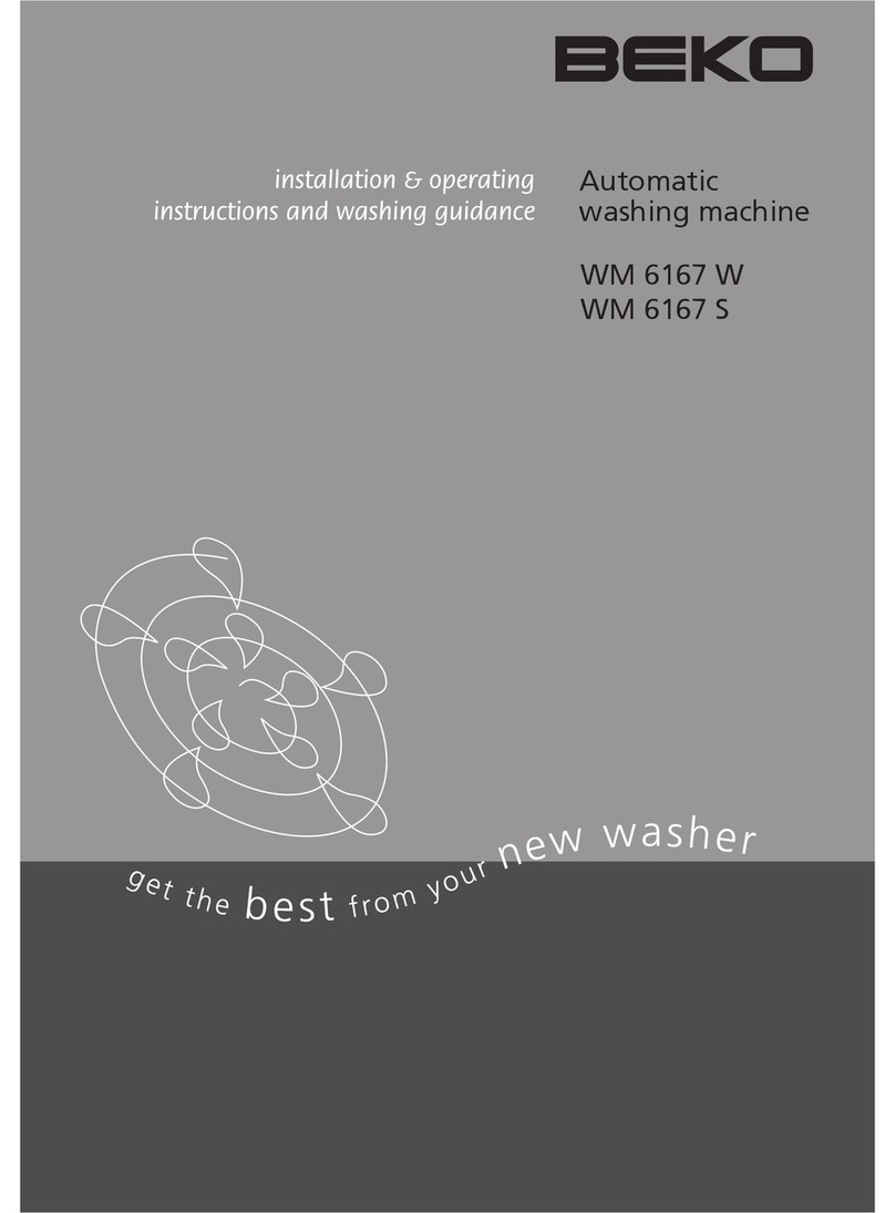 Beko WM6167 Operating instructions
