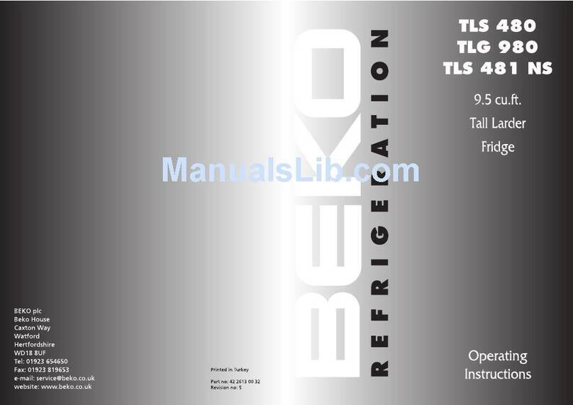 Beko TLS481 User manual