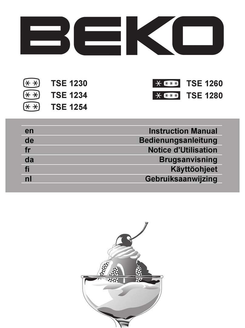 Beko TSE 1280 User manual Beko TSE 1280 User manual