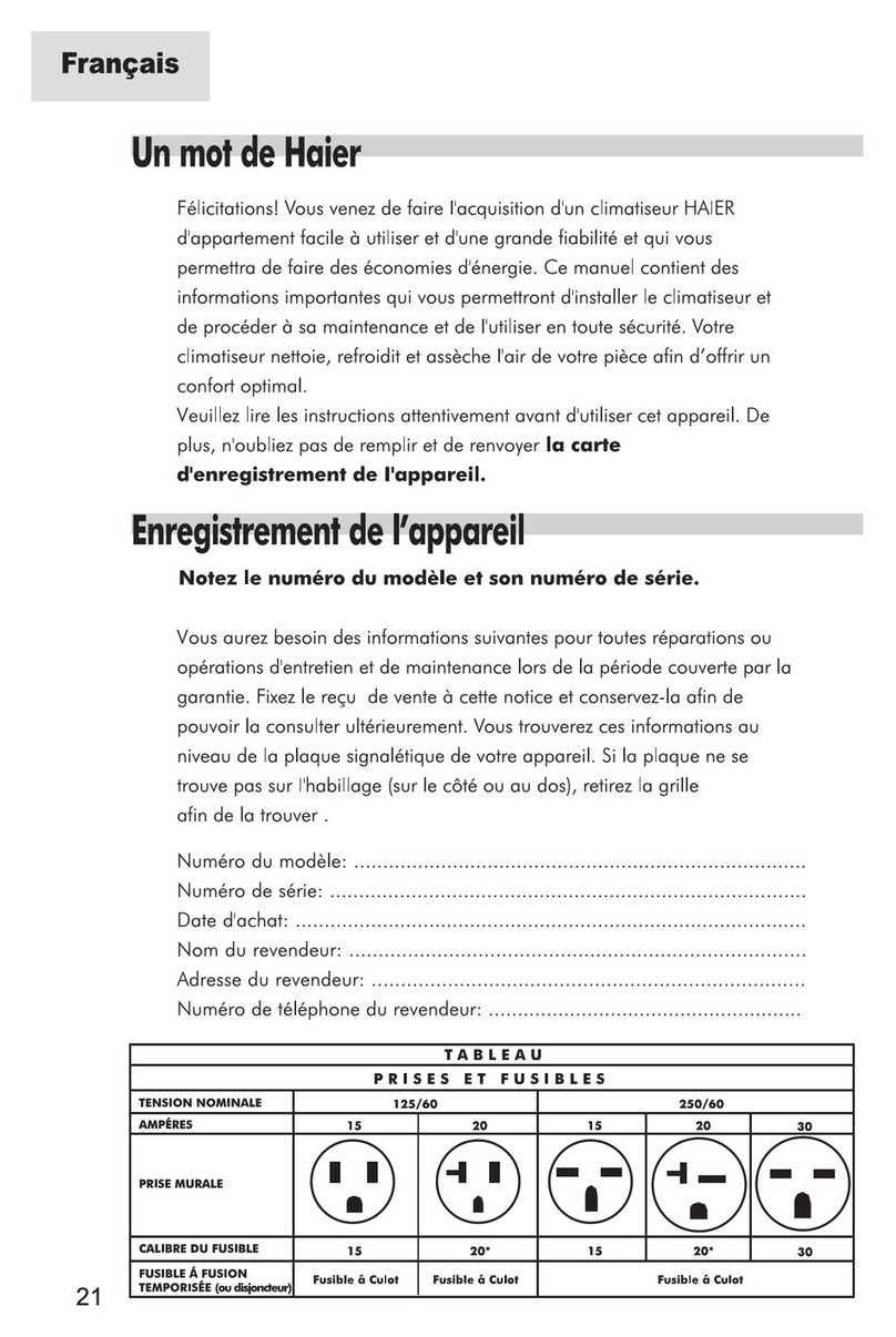 Haier ESA3059 User manual