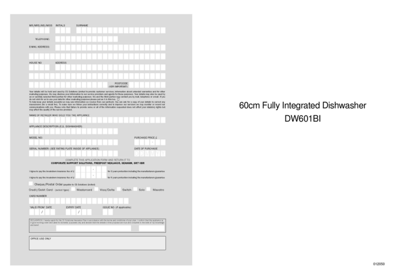 Haier DW601BI User manual