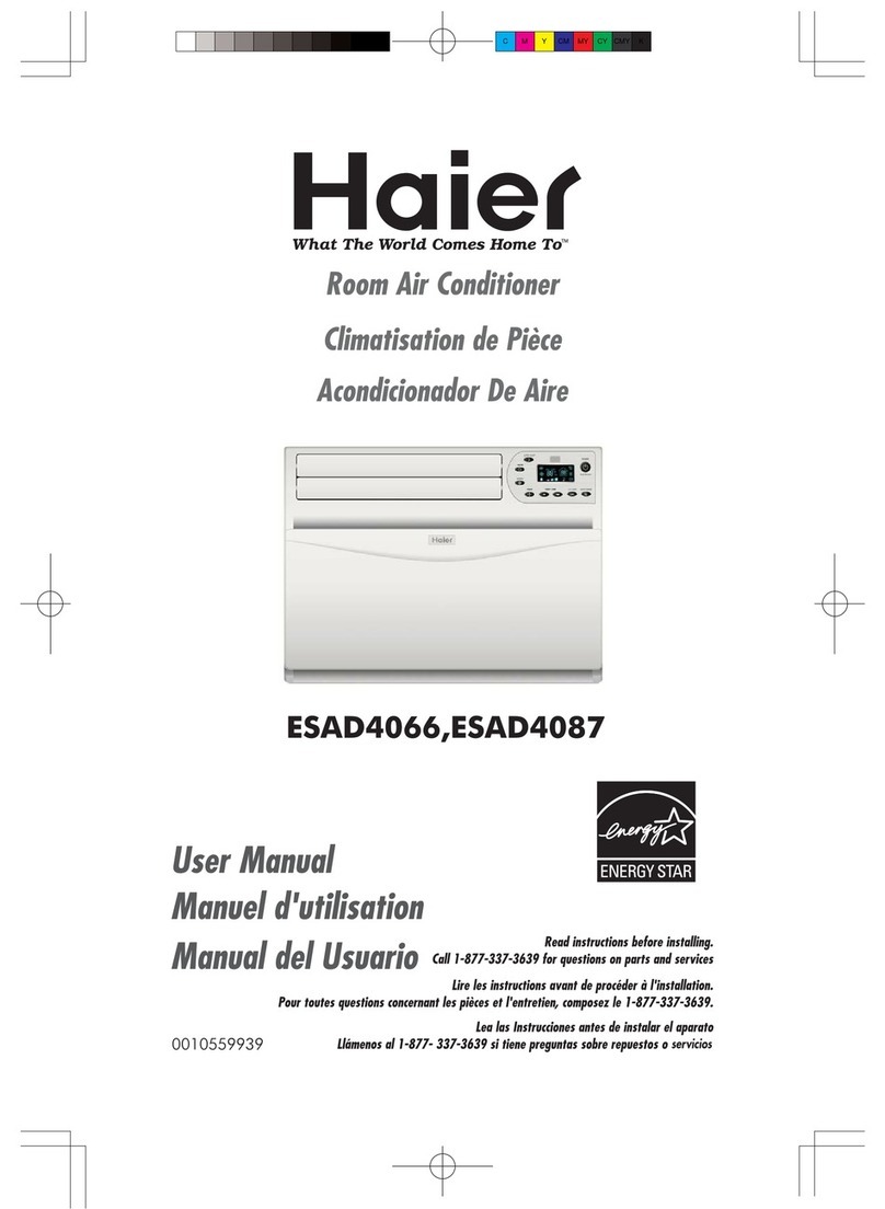 Haier ESAD4066 - Window AC, Cool Only User manual Haier ESAD4066 - Window AC, Cool Only User manual