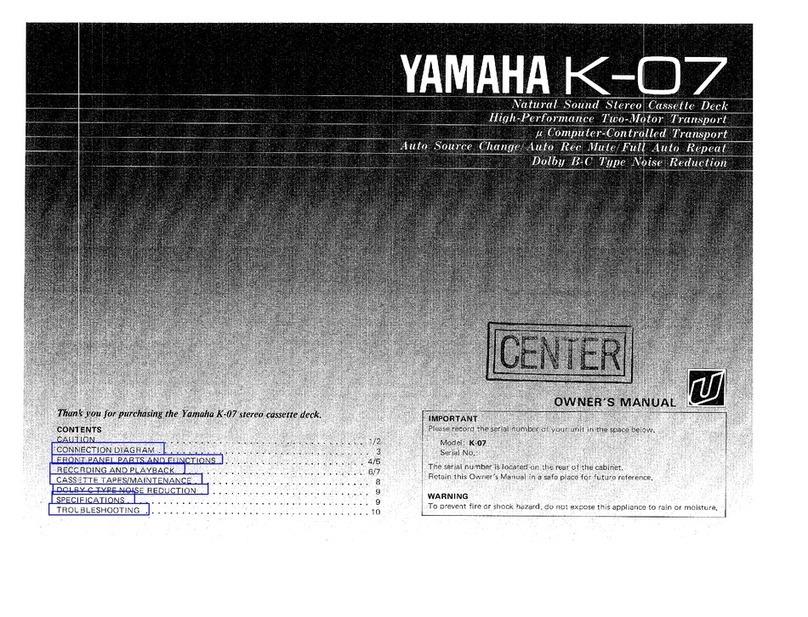 Yamaha K-07 User manual