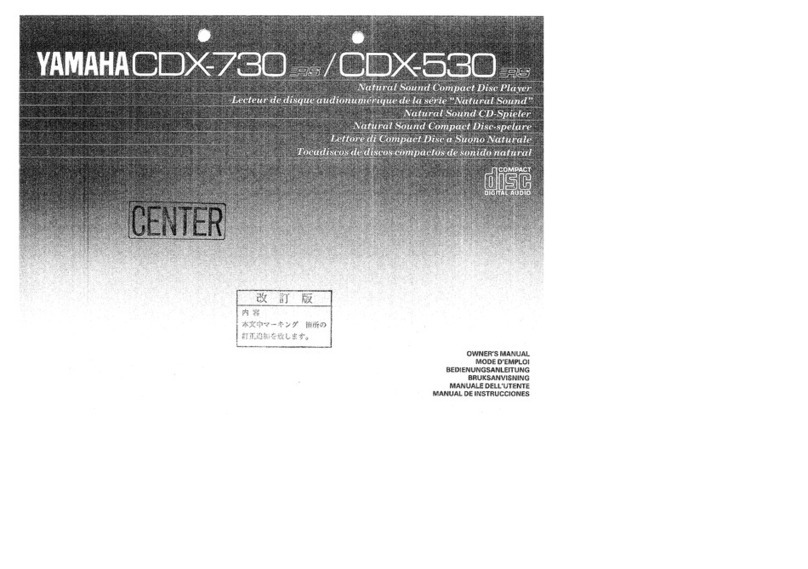 Yamaha CDX-730 User manual Yamaha CDX-730 User manual