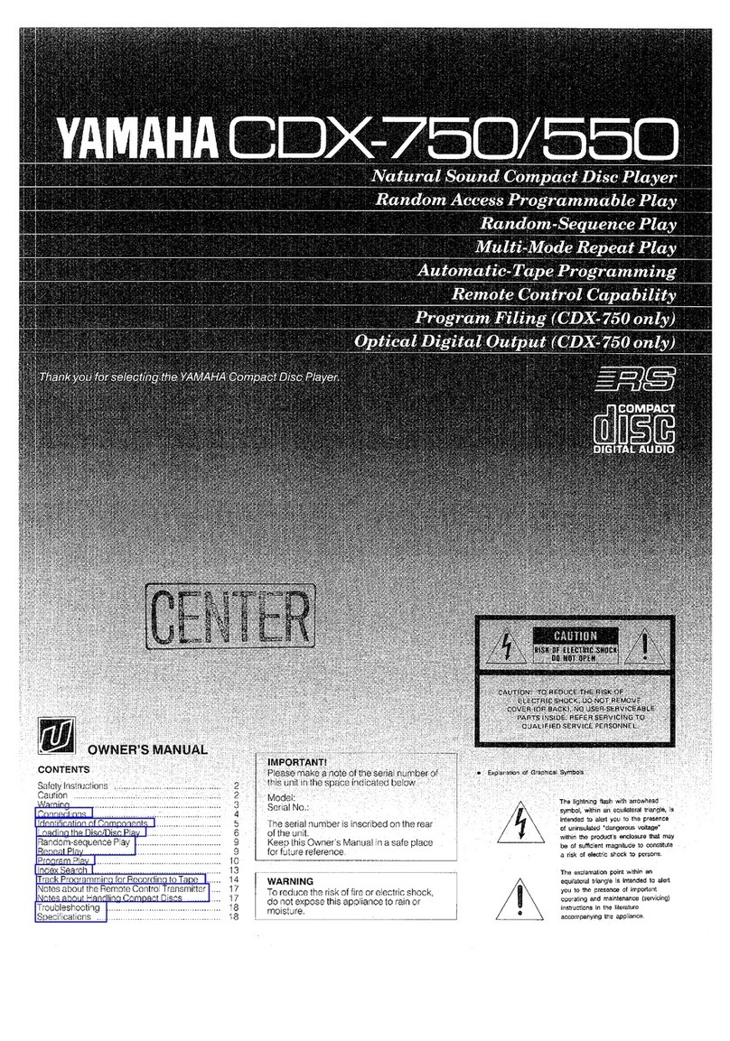Yamaha CDX-750 User manual