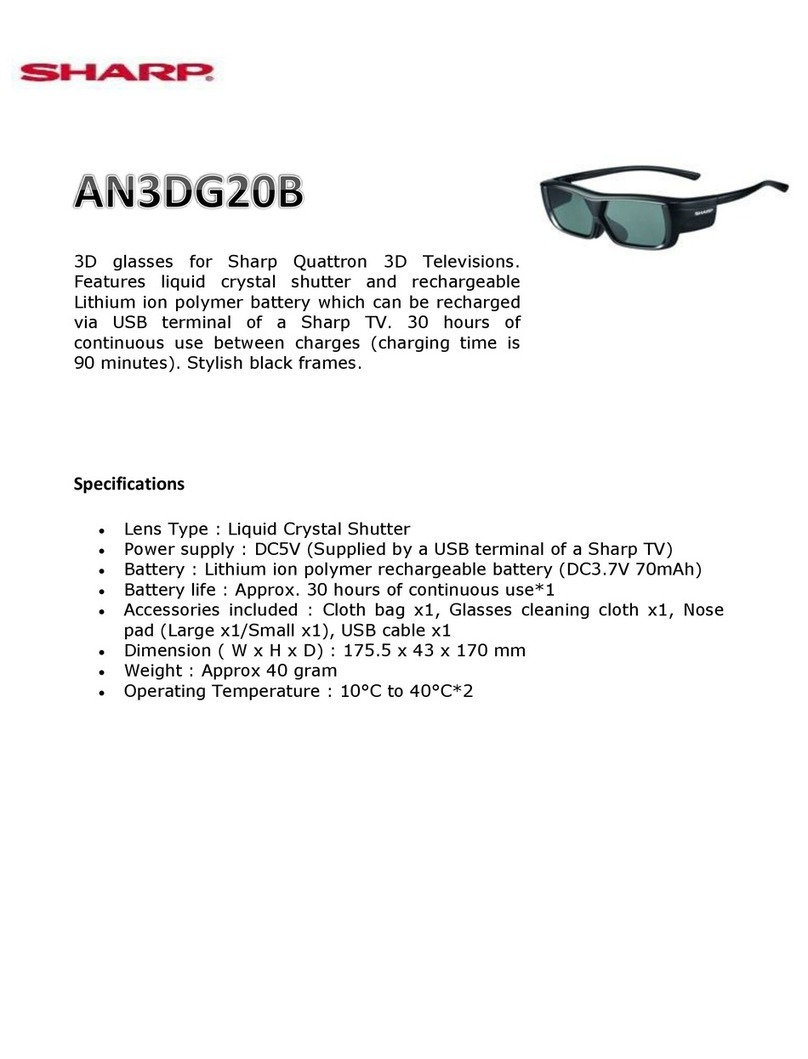 Sharp AN-3DG20-B User manual