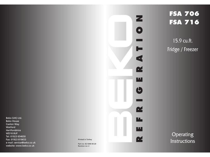 Beko FSA 716 operating instructions