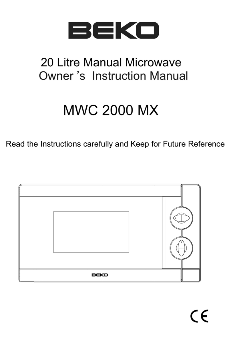 Beko MWC 2000 MX User manual Beko MWC 2000 MX User manual