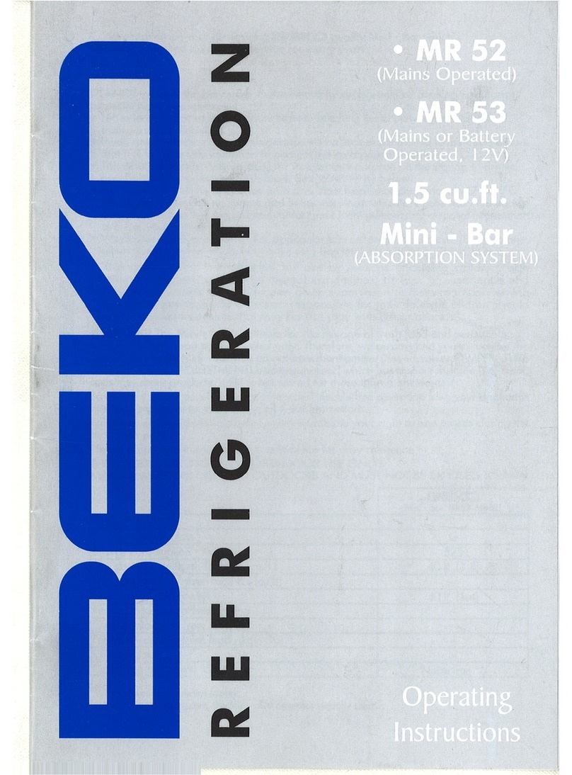 Beko MR53 MINI BAR manual