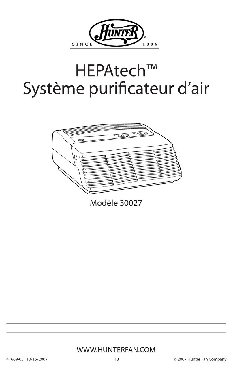 Hunter HEPAtech 30027 Manuel d'utilisation Hunter HEPAtech 30027 Manuel d'utilisation