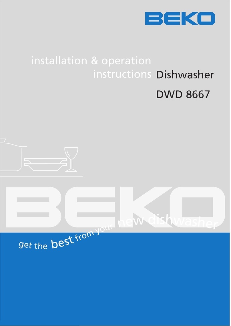 Beko DWD8667 Installation & operating instructions Beko DWD8667 Installation & operating instructions