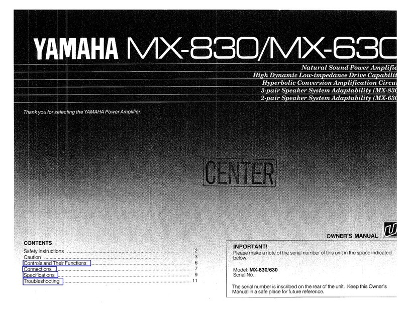Yamaha MX-830 User manual